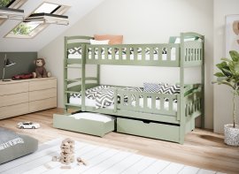Etagenbett Ignas – 80x160 cm – Oliv