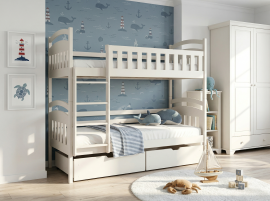 Etagenbett Ignas – 90x200 cm – Creme