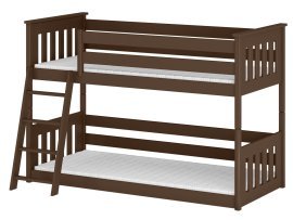 Etagenbett Kevin – 80x160 cm – dunkel schokoladenbraun
