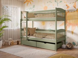 Etagenbett Luna – 90x200 cm – Oliv