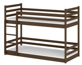 Etagenbett Mini – 80x160 cm – dunkel schokoladenbraun