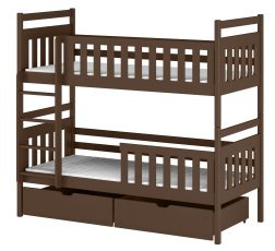Etagenbett Monika – 80x160 cm – Dunkelschokoladenfarben