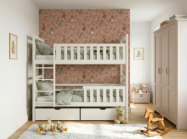 Etagenbett Monika – 90x200 cm – Creme