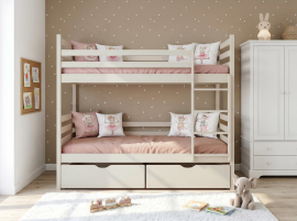 Etagenbett Nemo – 80x180 cm – Creme