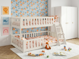 Etagenbett Nice – 90x200/120x200 cm – Creme