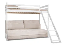 Etagenbett mit Schlafsofa Savio – 90x200/140x200 cm – Weiß