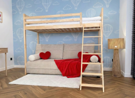 Etagenbett mit Schlafsofa Savio – 90x200/140x200 cm – Kiefer