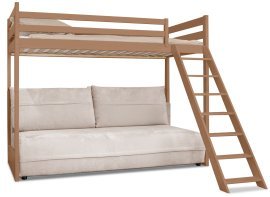 Etagenbett mit Schlafsofa Savio – 90x200/140x200 cm – Zimt