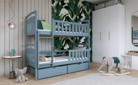 Etagenbett Sebus – 80x200 cm – grau