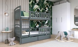 Etagenbett Sebus – 90x200 cm – Graphit