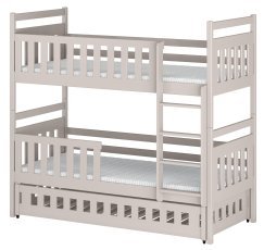 Etagenbett mit Zusatzbett Oliwia – 80x160 cm – Kaschmir