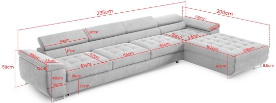 Ecksofas PKMebel - Ecksofa Benjamin 155 XL