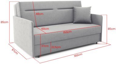 Ecksofas PKMebel - Zweisitzer Flore 4