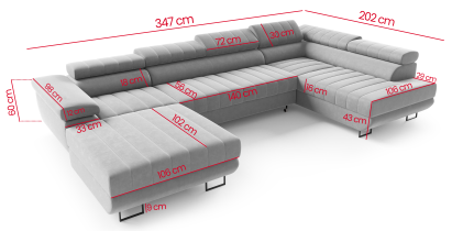 Ecksofas PKMebel - U-förmige Wohnlandschaft Horizonte Mini