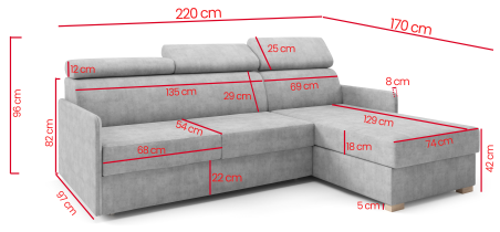 Ecksofas PKMebel - Ecksofa Adela L Slim
