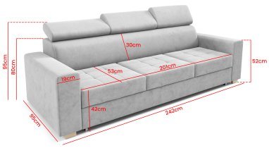 Ecksofas PKMebel - 3-Sitzer-Sofa Monsun