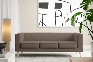 Ecksofas PKMebel - 3-Sitzer-Sofa Bastian