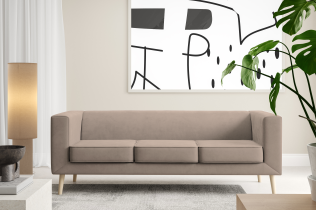 Ecksofas PKMebel - 3-Sitzer-Sofa Bastian