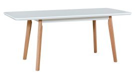 Ausziehbarer Esstisch Oslo 7 - natürliche Buche/weiß