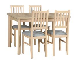 Esszimmer-Set Tisch Max 5 P Sonoma + 4 Stühle Bos 12 Sonoma 5B