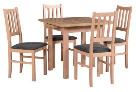Esszimmer-Set Tisch Max 7 Buche/Wotan + 4 Stühle Bos 4 Buche 15B