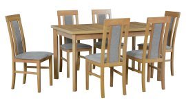 Esszimmer-Set Tisch Modena 1P Grandson + 6 Stühle Nilo 2 Grandson 35A