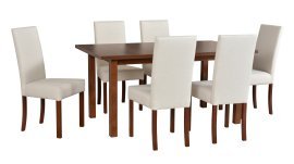 Esszimmer-Set Modena 2 + 6 Stühle Roma 2 Nuss