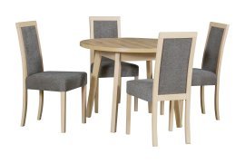 Esszimmer-Set Wien 3 L Sonoma/Artisan + 4 Stühle Roma 3 Sonoma 34B