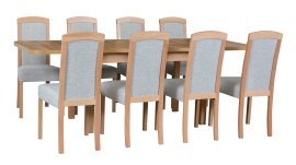 Esszimmer-Set Wenus 2 XL Buche/Wotan + 6 Stühle Roma 7 Buche 33B