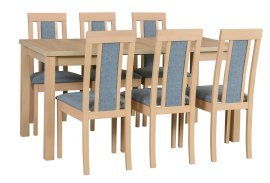 Esszimmer-Set Max 8 Sonoma + 6 Stühle Roma 11 Sonoma 7B Hygge 91