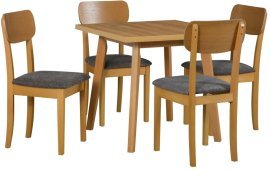 Esszimmer-Set Tisch Oslo 1 Grandson + 4 Stühle Hugo 4 Grandson Aragon 97