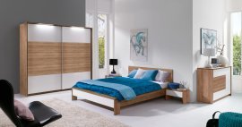 Schlafzimmer Latika - Burgundische Eiche/Weiß