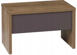 Nachttisch Latika - Burgundereiche/Grau