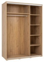 Kleiderschrank mit Schiebetüren und Spiegel Penelopa 155 cm - Eiche Sonoma