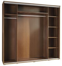 Kleiderschrank mit Schiebetüren mit Grafik Gosd Penelopa 205 cm - Eiche Riviera