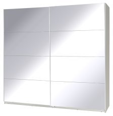 Kleiderschrank mit Schiebetüren und Spiegel Twister 1 - weiß