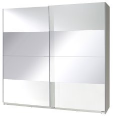 Kleiderschrank mit Schiebetüren und Spiegel Twister 2 - weiß