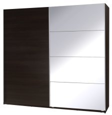 Garderobenschrank mit Schiebetüren und Spiegel Twister 3 - Kastanie Wenge
