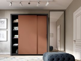 Kleiderschrank mit Schiebetüren Frama 185 cm - Toffee
