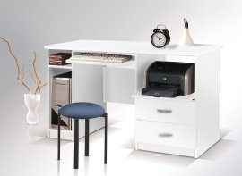 Schreibtisch mit Schubladen Max - weiß