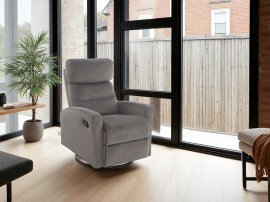 Relaxsessel mit Relaxmechanismus Noto Velvet - grau