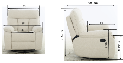 Soffina - Relaxsessel mit Relaxfunktion Trevico Chill – grau