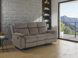 Dreisitzer mit Relaxfunktion Lovere Classic – grau