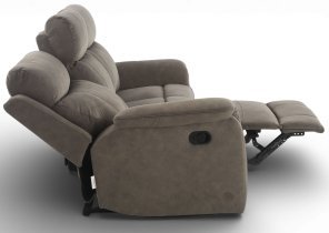 Soffina - Dreisitzer mit Relaxfunktion Lovere Classic – grau