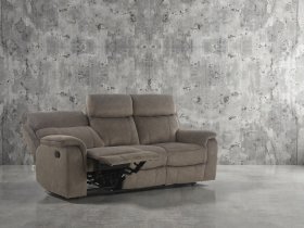 Soffina - Dreisitzer mit Relaxfunktion Lovere Classic – grau