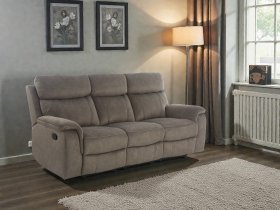 Soffina - Dreisitzer mit Relaxfunktion Lovere Classic – grau
