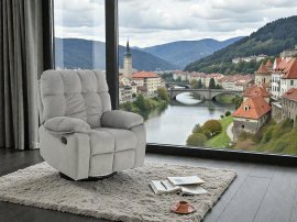 Relaxsessel mit Relaxfunktion Belluno Home – hellgrau