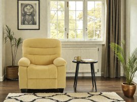 Elektrischer Relaxsessel mit Komfortmechanismus Roseto Soft – gelb