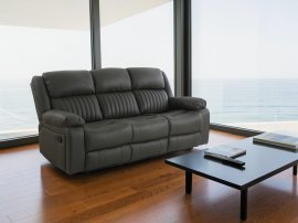 Ledersofa mit Relaxfunktion Fosso Comfort – Braun