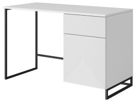 Schreibtisch mit Metallrahmen Asha 120 1D1SZ - weiß